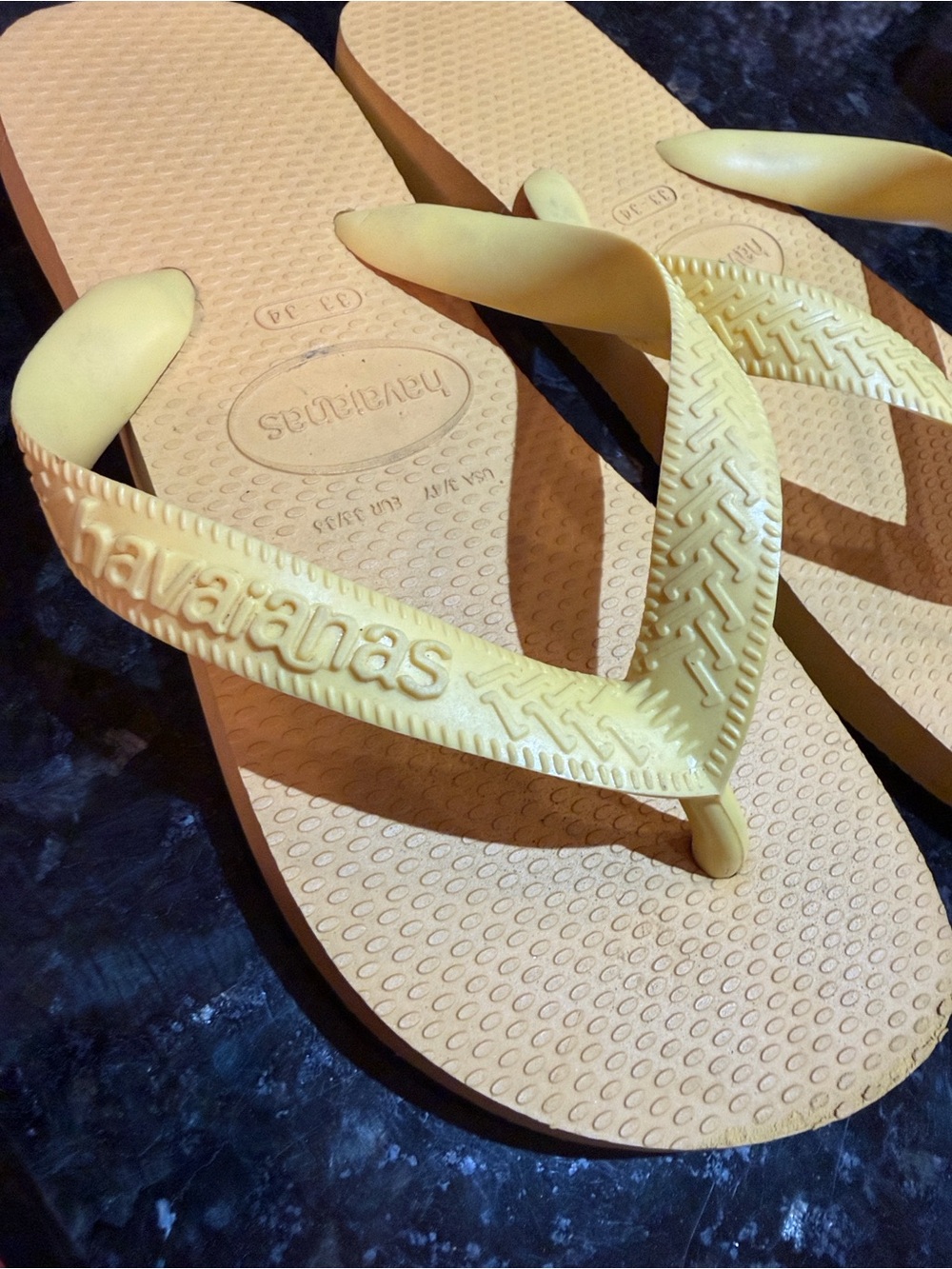 Havaianas Kids Yellow Flip Flop Sandals